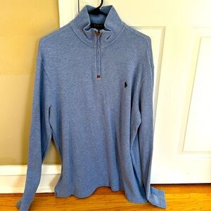 Men’s blue Ralph Lauren quarter zip. Barely worn.